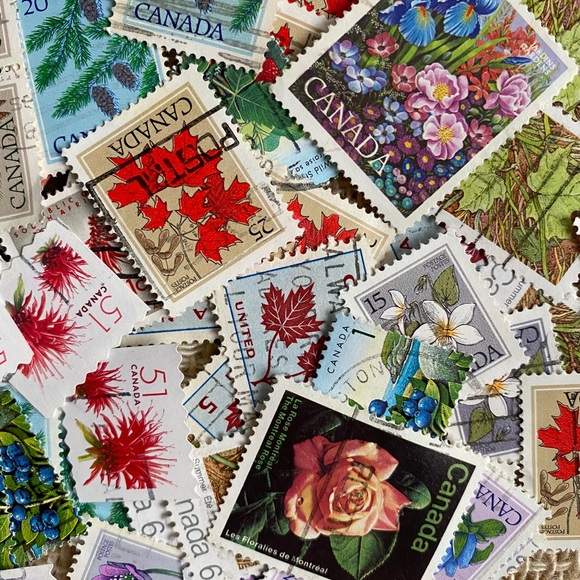 Vintage Other - 50+ Flower postage stamps